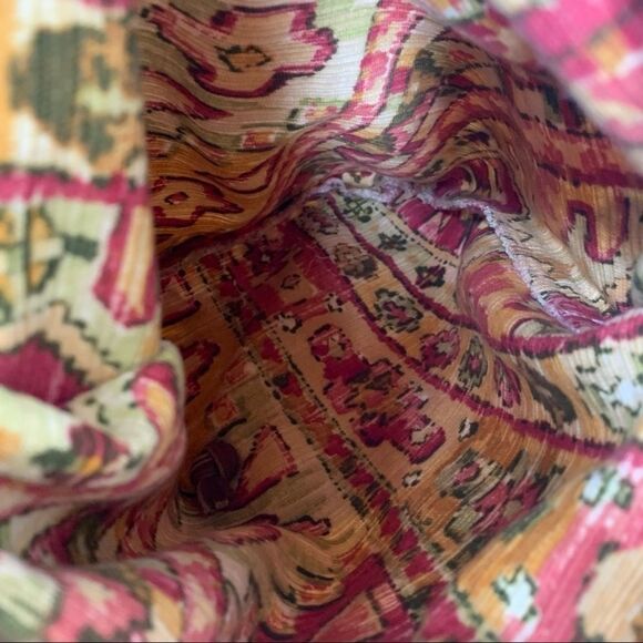 Handmade Upcycled Material & Leather Southwest Crossbody Bag - Picture 12 of 13